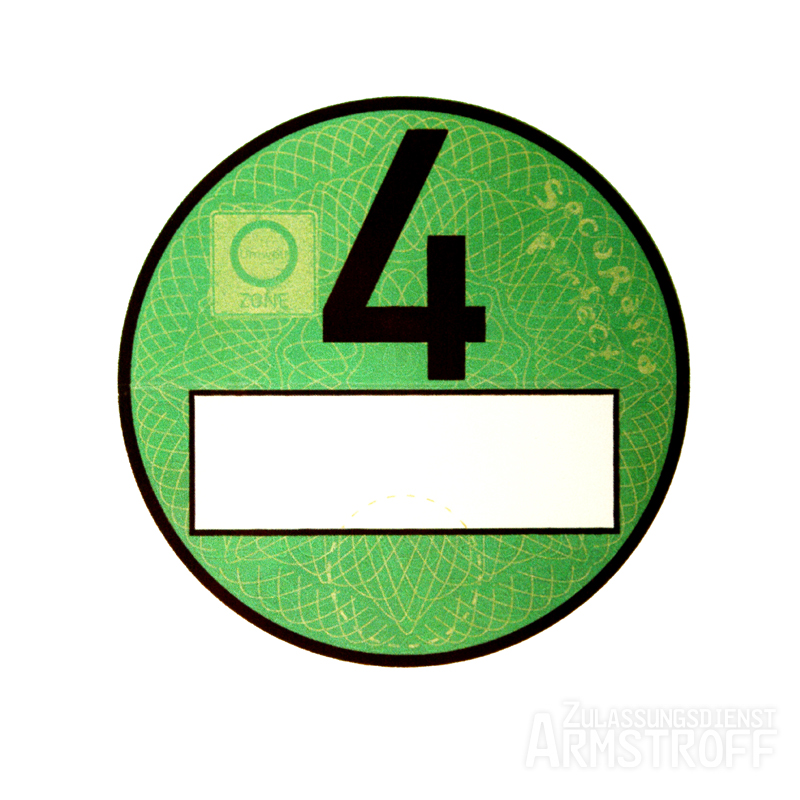 Feinstaubplakette 4