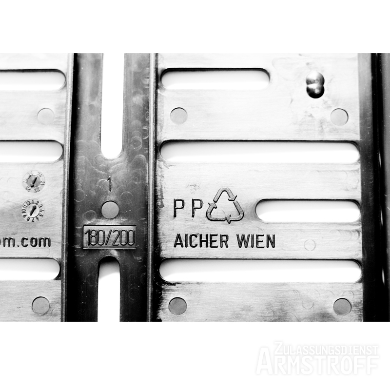 Kennzeichenhalter 180 x 200 Motorrad Standard Zweizeilig